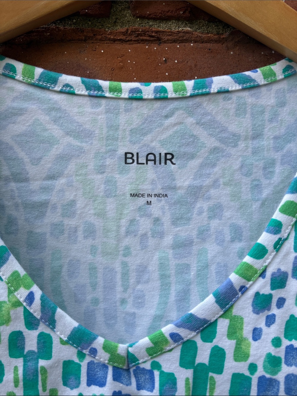 Blair Teal, Blue & Green Geometric Short-Sleeve Tee - Picture 3 of 5